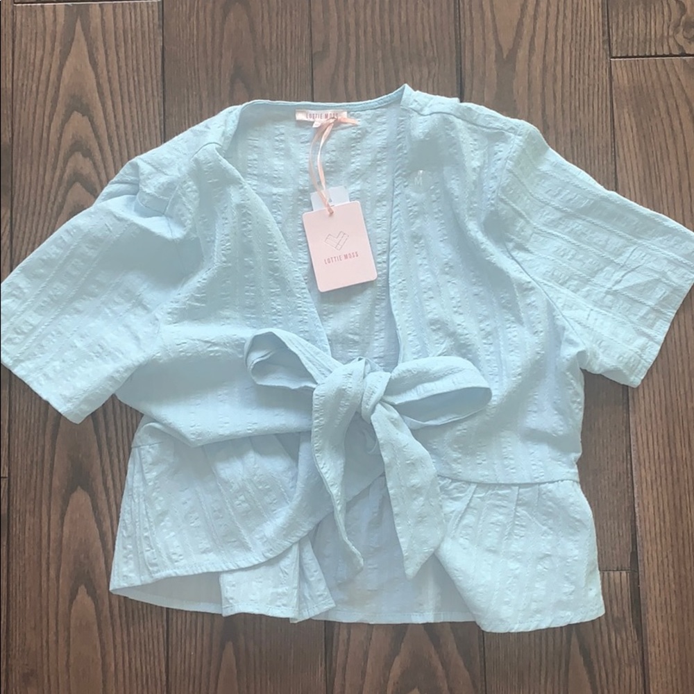 Pacsun Blue Tie Shirt